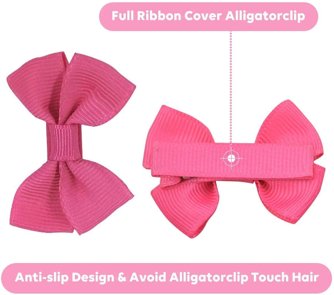 PALAY  20 Hair Clips Mini Hair Bow Grosgrain Ribbon Hair Bows with Alligator Clips for Baby Girls Toddlers Kids, 20 colors(2.4 Inch) PALAY  20 Hair Clips Mini Hair Bow Grosgrain Ribbon Hair Bows with Alligator Clips for Baby Girls Toddlers Kids, 20 colors(2.4 Inch)